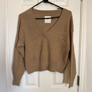 Abercrombie & Fitch Brown V-Neck Sweater